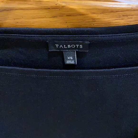 Talbots black top with lace trim - Picture 3 of 3